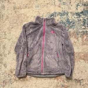 North Face Fleece! Silver/Grey with Pink detailing!